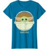 imageStar Wars The Mandalorian The Child Bassinet Portrait TShirtSapphire Blue