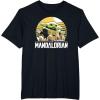 imageStar Wars The Mandalorian The Child Vintage Cartoon Poster TShirtBlack