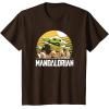 imageStar Wars The Mandalorian The Child Vintage Cartoon Poster TShirtBrown