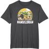imageStar Wars The Mandalorian The Child Vintage Cartoon Poster TShirtDark Heather Grey