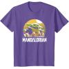 imageStar Wars The Mandalorian The Child Vintage Cartoon Poster TShirtPurple Heather
