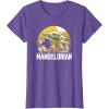 imageStar Wars The Mandalorian The Child Vintage Cartoon Poster TShirtPurple Heather