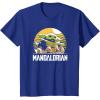 imageStar Wars The Mandalorian The Child Vintage Cartoon Poster TShirtRoyal Blue