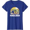 imageStar Wars The Mandalorian The Child Vintage Cartoon Poster TShirtRoyal Blue