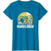 imageStar Wars The Mandalorian The Child Vintage Cartoon Poster TShirtSapphire Blue