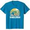 imageStar Wars The Mandalorian The Child Vintage Cartoon Poster TShirtSapphire Blue