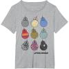 imageStar Wars The Rise of Skywalker BB8 Colorful Fill Poster TShirtHeather Grey