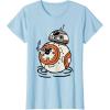 imageStar Wars The Rise of Skywalker BB8 Lighter Doodle TShirtBaby Blue
