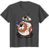 imageStar Wars The Rise of Skywalker BB8 Lighter Doodle TShirtDark Heather Grey