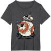 imageStar Wars The Rise of Skywalker BB8 Lighter Doodle TShirtDark Heather Grey