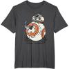 imageStar Wars The Rise of Skywalker BB8 Lighter Doodle TShirtDark Heather Grey
