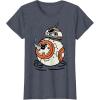 imageStar Wars The Rise of Skywalker BB8 Lighter Doodle TShirtHeather Blue