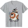 imageStar Wars The Rise of Skywalker BB8 Lighter Doodle TShirtHeather Grey