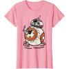 imageStar Wars The Rise of Skywalker BB8 Lighter Doodle TShirtPink