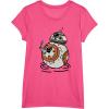 imageStar Wars The Rise of Skywalker BB8 Lighter Doodle TShirtPink Heather