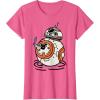 imageStar Wars The Rise of Skywalker BB8 Lighter Doodle TShirtPink Heather