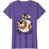 imageStar Wars The Rise of Skywalker BB8 Lighter Doodle TShirtPurple Heather