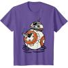 imageStar Wars The Rise of Skywalker BB8 Lighter Doodle TShirtPurple Heather