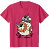 imageStar Wars The Rise of Skywalker BB8 Lighter Doodle TShirtRed Heather