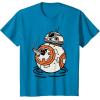 imageStar Wars The Rise of Skywalker BB8 Lighter Doodle TShirtSapphire Blue