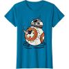 imageStar Wars The Rise of Skywalker BB8 Lighter Doodle TShirtSapphire Blue