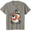 imageStar Wars The Rise of Skywalker BB8 Lighter Doodle TShirtSlate Grey