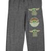 imageThe Mandalorian Baby Grogu Star Wars Mens Grey Sleep Pajama PantsGray