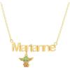 imageDisney Star Wars Grogu Custom Jewelry  14k Flash Plated and Sterling Silver Name Necklace Personalized  Grogu Custom Pendant Choose colorGold Plated