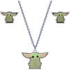 imageDisney Star Wars The Mandalorian Grogu Fashion Stud Earrings and Necklace Set Official LicenseSet 2