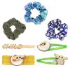 imageDisney Star Wars The Mandalorian Grogu Scrunchie and Hair Accessory Set  7 Piece Set Blue MultiBlue Multi