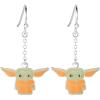 imageDisney Star Wars The Mandalorian The Child Dangle Earrings Official LicenseOrange Robe