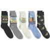 imageSTAR WARS Mandalorian Mens 5 Pack Crew Socks Grey Assorted 1013 9K0226