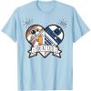 imageStar Wars R2D2 BB8 Droid Heart Valentines Day TShirtBaby Blue