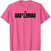 imageStar Wars The Mandalorian Fathers Day Dadalorian Logo TShirtPink Heather