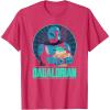 imageStar Wars The Mandalorian Fathers Day Dadalorian Retro TShirtRed Heather