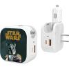 imageStar Wars The Mandalorian Grogu and Din Djarin Color Block 18Watt 2 in 1 USB ChargerBoba Fett