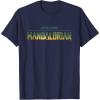 imageStar Wars The Mandalorian Season 3 Logo Grogu Disney TShirtNavy Blue
