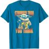 imageStar Wars The Mandalorian Stronger Than You Think Vintage TShirtSapphire Blue