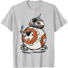 imageStar Wars The Rise of Skywalker BB8 Lighter Doodle TShirtSilver Grey