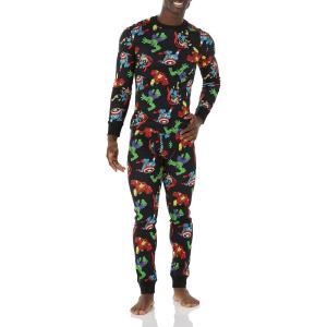 imageAmazon Essentials Disney  Marvel  Star Wars Mens SnugFit Pajama Sleep SetsMarvel Avengers