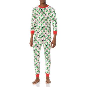 imageAmazon Essentials Disney  Marvel  Star Wars Mens SnugFit Pajama Sleep SetsMickey Holiday  Mens Snugfit