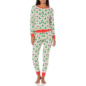 imageAmazon Essentials Disney  Marvel  Star Wars Womens SnugFit Cotton Pajama Sleepwear SetsMickey  Womens Snugfit