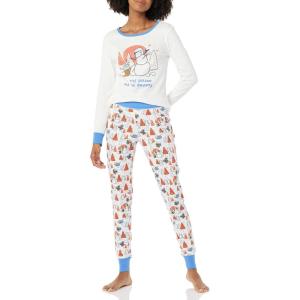 imageAmazon Essentials Disney  Marvel  Star Wars Womens SnugFit Cotton Pajama Sleepwear SetsStar Wars Mando Winter  Womens Snugfit