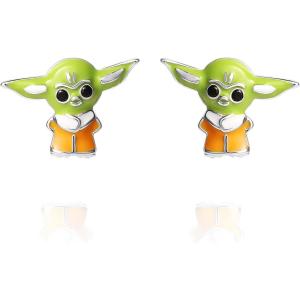 imageDisney Star Wars Jewelry Grogu Stud Earrings and Dangles Sterling SilverGrogu 3D Stud