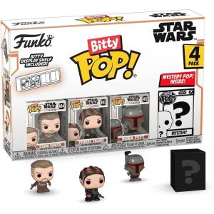imageFunko Bitty POP Mandalorian  4 Pack  Cobb Vanth Bitty POP Fennec Shand Bitty POP Boba Fett and a Mystery Bitty POP Figure and A Surprise Mystery Mini Figure  09 Inch 22 CmStandard