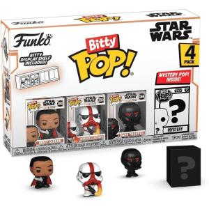 imageFunko Bitty POP Mandalorian  4 Pack  Moff Gideon Bitty POP Incinerator Stormtrooper Bitty POP Dark Trooper and a Mystery Bitty POP Figure and A Surprise Mystery Mini Figure 22 CmStandard