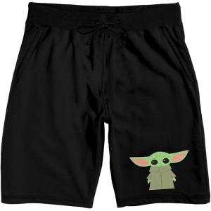 imageMens Black Star Wars Mandalorian Baby Grogu Sleep Pajama ShortsBlack