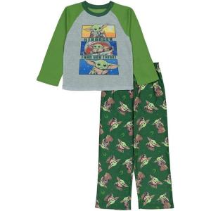 imageSTAR WARS Boys 2Piece Loosefit Pajama Set Soft ampamp Cute for KidsStrong Child