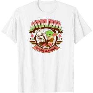 imageStar Wars  The Mandalorian Collegiate TShirtWhite
