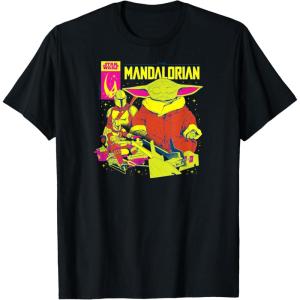 imageStar Wars  The Mandalorian Comic Cover TShirtBlack